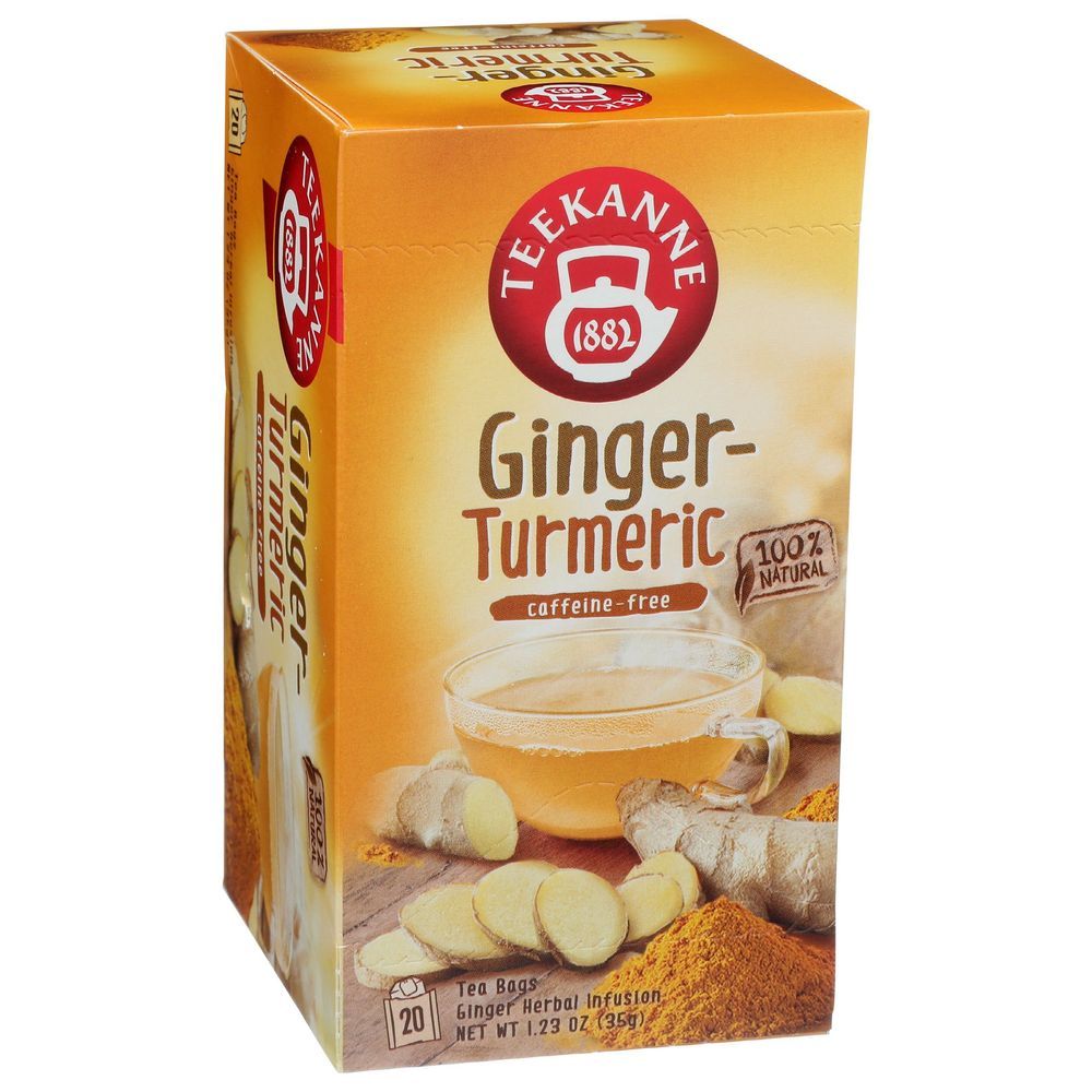 Teekanne Ginger Turmeric Herbal Tea, 20 Tea Bags -- 10 Per Case