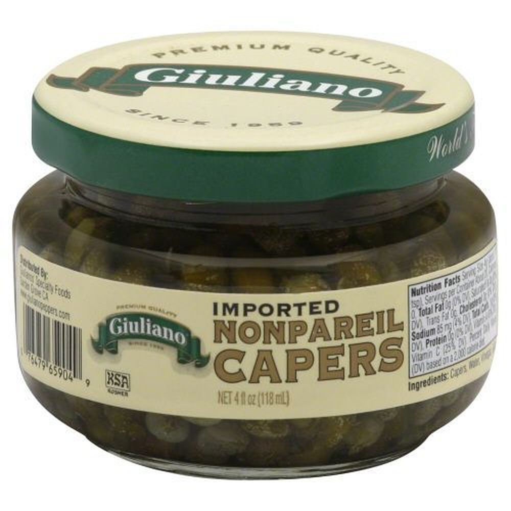 Giuliano Imported Nonpareil Capers, 4 Ounce -- 12 Per Case