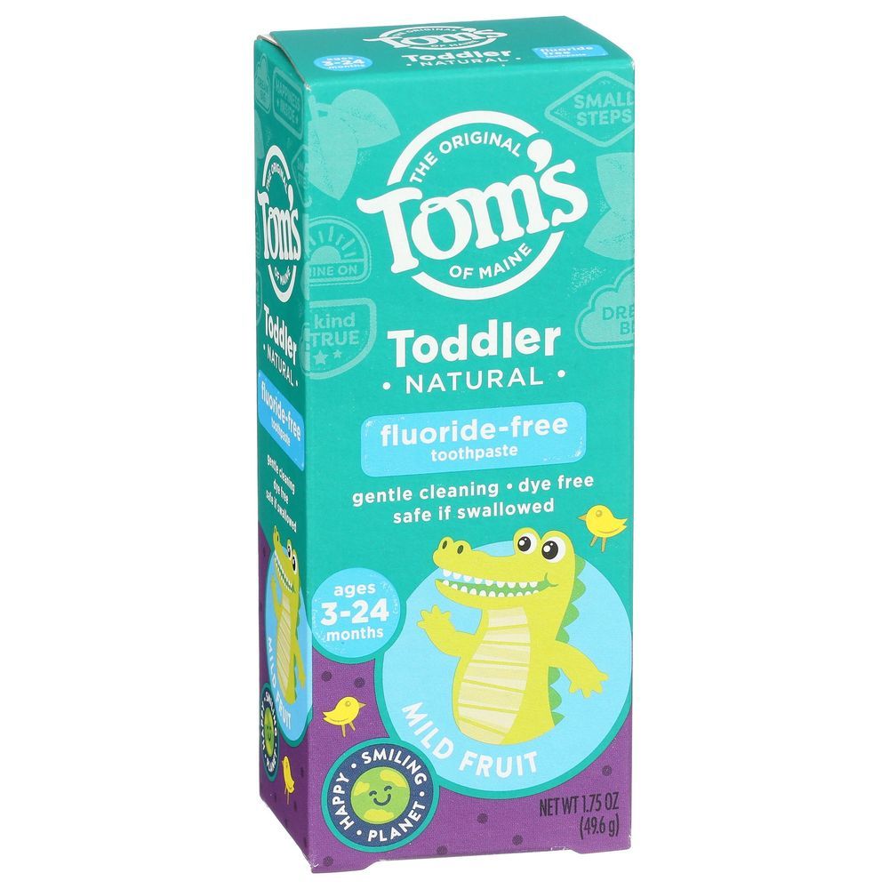 Tom's Of Maine Mild Fruit Natural Fluoride Free Toddler Training Toothpaste, 1.75 Ounce -- 3 Per Case