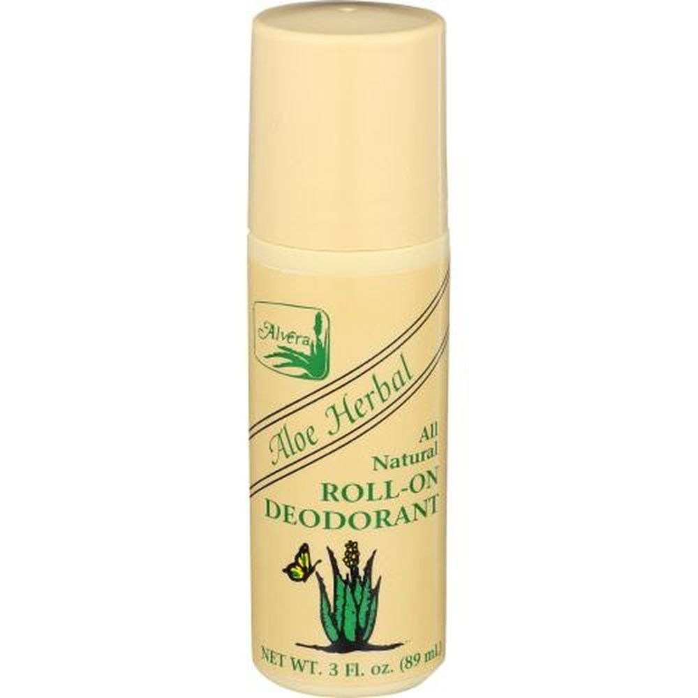 Alvera Aloe Herbal All Natural Roll-on Deodorant, 3 Ounce -- 6 Per Case