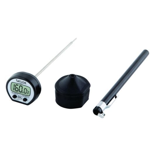 Taylor High Temperature Digital Thermometer With Rubber Boot -- 6 Per Case