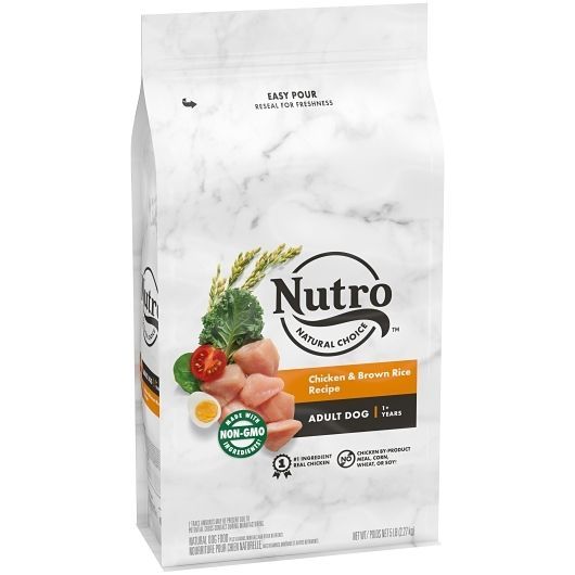 Nutro Complete Adult Chicken Brown Rice Oatmeal Dry Dog Food, 5 Pound -- 3 Per Case