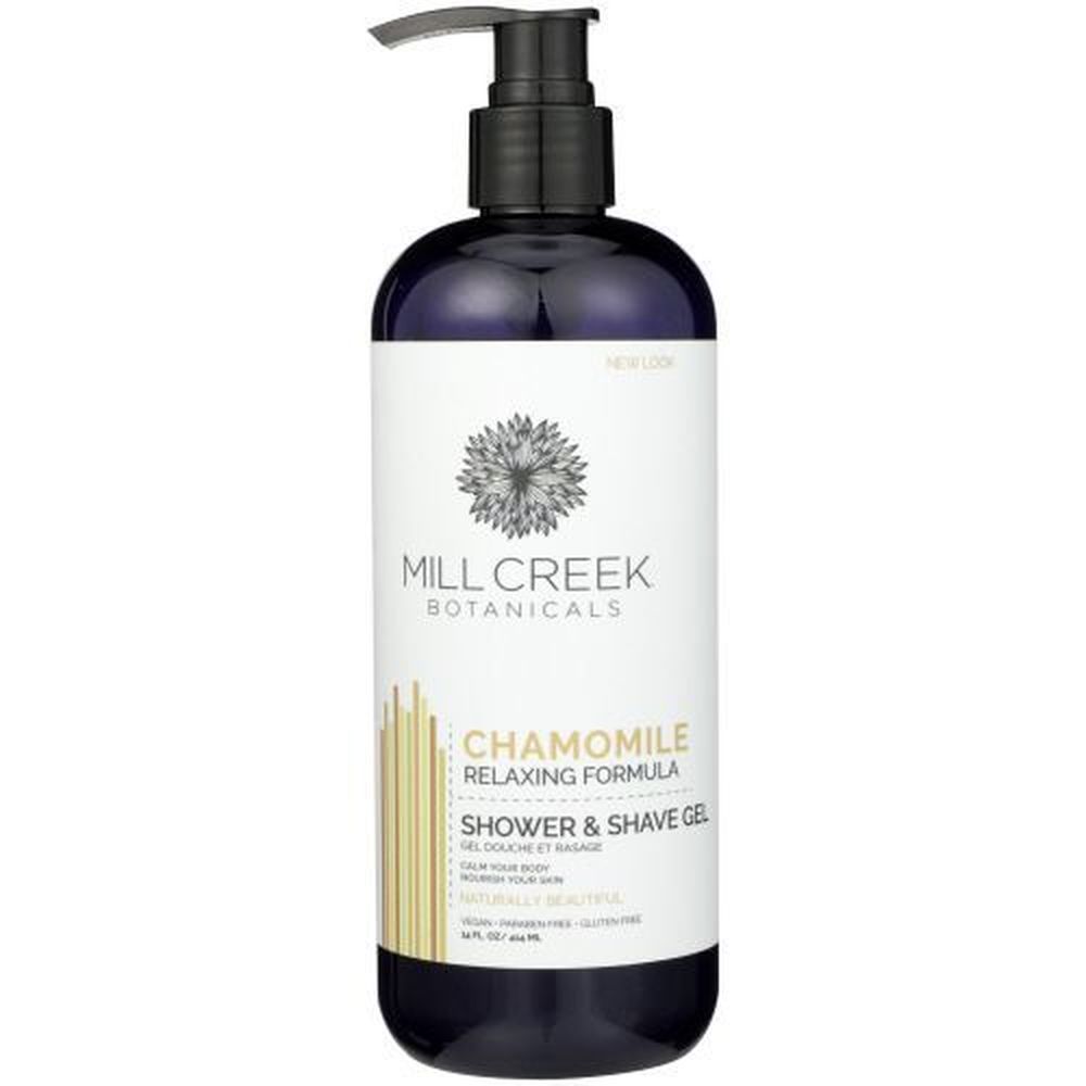 Mill Creek Botanicals Chamomile Relaxing Formula Shower And Shave Gel, 14 Ounce -- 3 Per Case