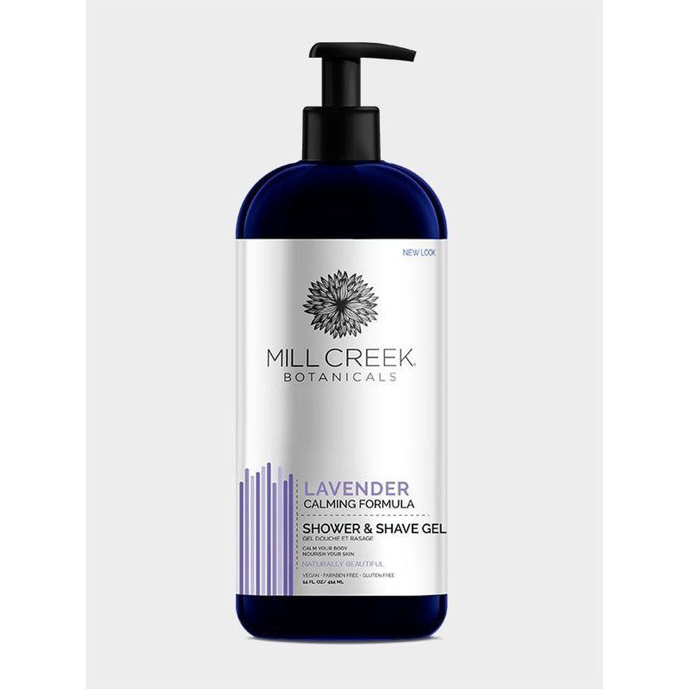 Mill Creek Botanicals Lavender Calming Formula Shower And Shave Gel, 14 Ounce -- 3 Per Case