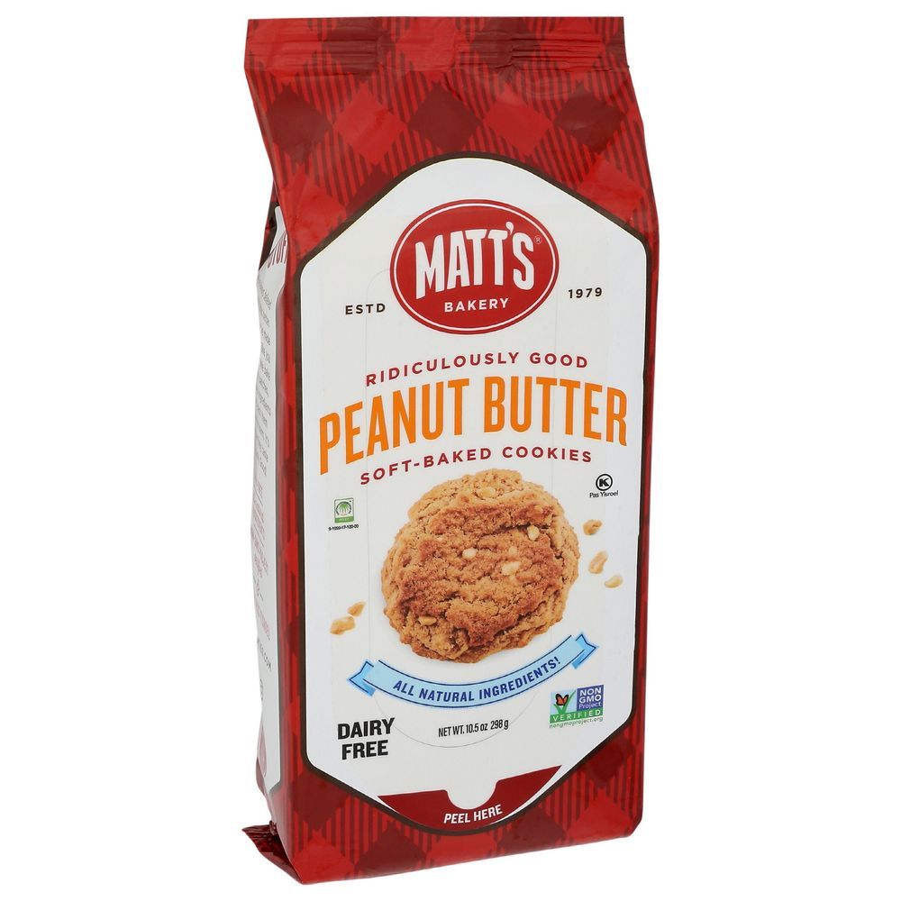 Matt's Bakery Peanut Butter Soft Baked Cookies, 10.5 Ounce -- 6 Per Case
