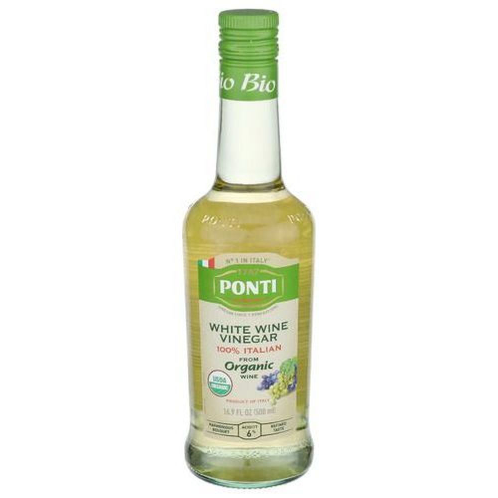 Ponti Organic 100 Percent White Wine Vinegar, 16.9 Fluid Ounce -- 6 Per Case
