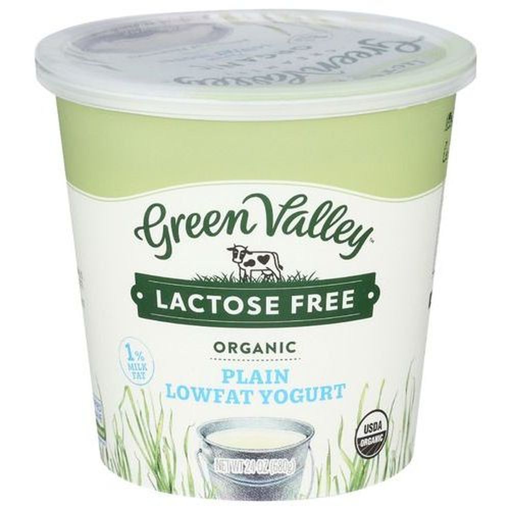 Green Valley Organic Plain Lowfat Yogurt, 24 Fluid Ounce -- 6 Per Case