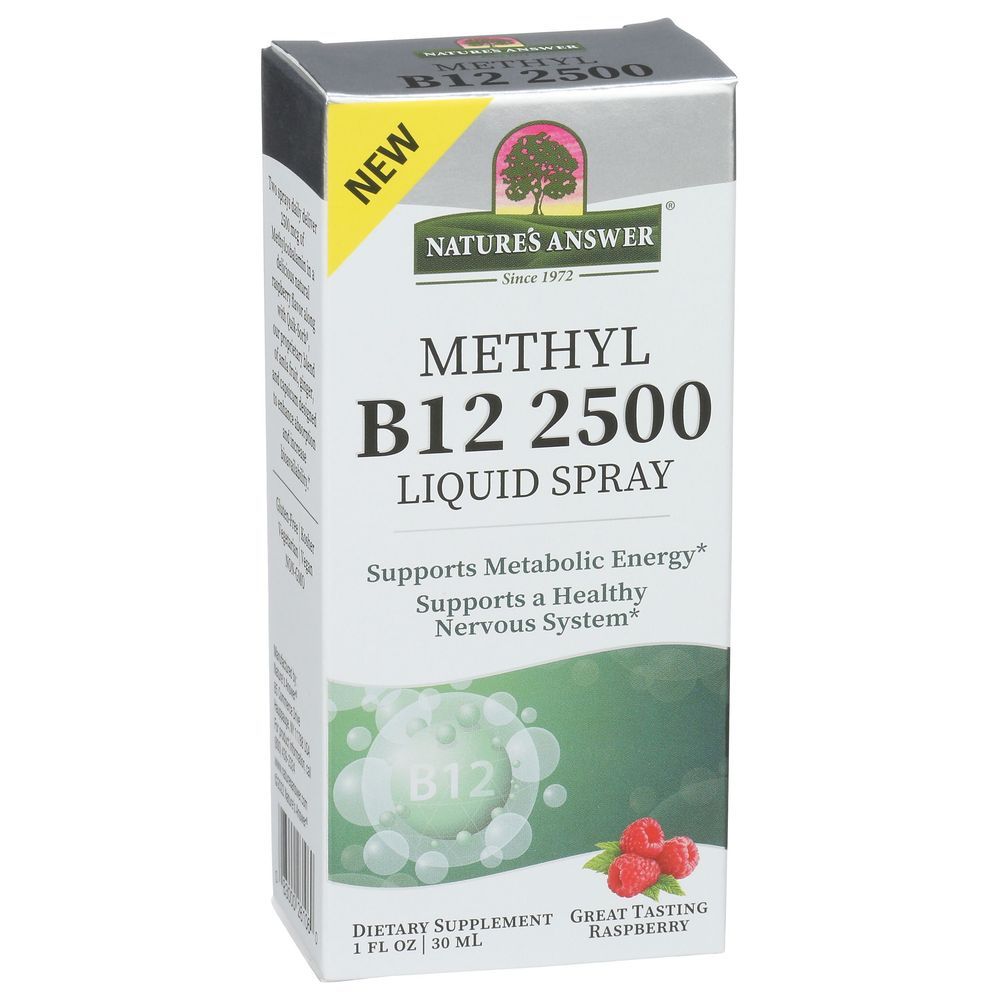 Nature's Answersmethyl B 12 Raspberry Flavor 2500mcg Spray, 1 Fluid Ounce