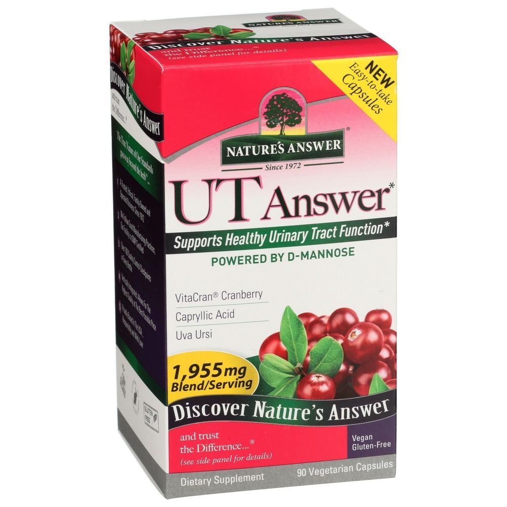 Natures Answer Ut Answer Vegetarian Capsules With D-mannose, 90 Count