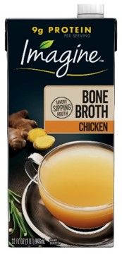 Imagine Foods Chicken Bone Broth, 32 Fluid Ounce -- 12 Per Case