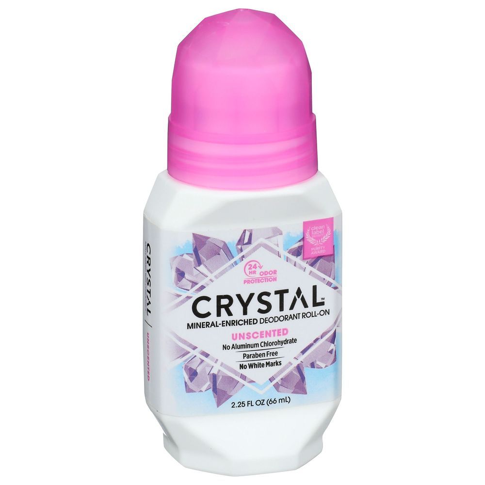 Crystal Body Deodorant Unscented Mineral Deodorant Roll-on, 2.25 Ounce