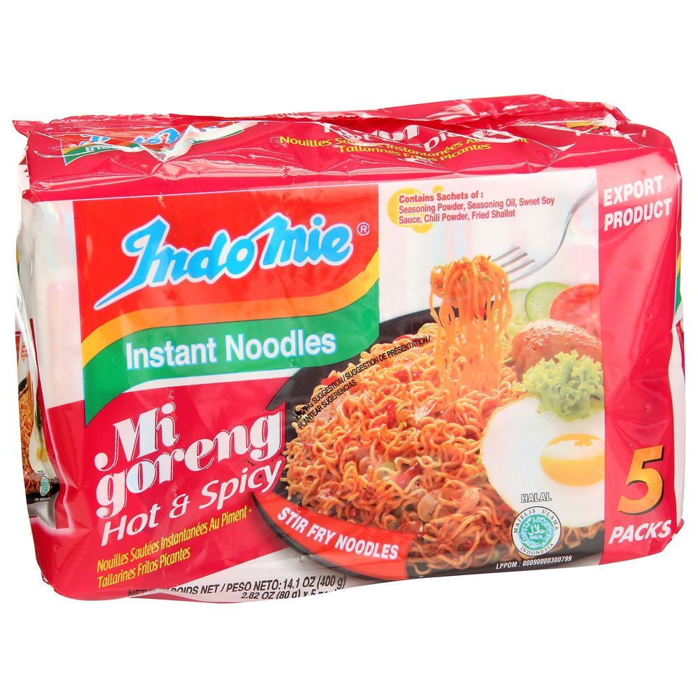 Indomie Hot And Spicy Instant Noodles, 14.1 Ounce -- 6 Per Case