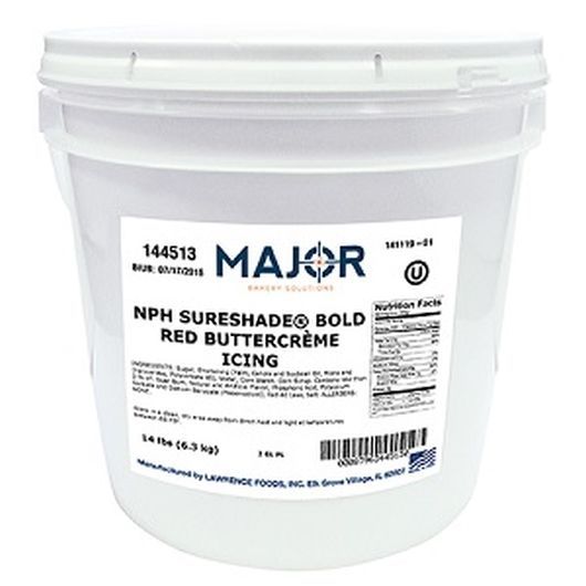Major Bakery Solutions Sureshade Red Decocreme Icing, 14 Pound
