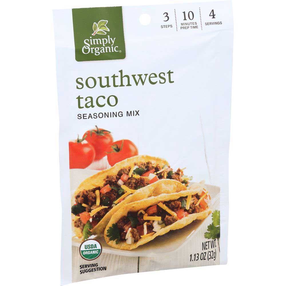 Simply Organic Southwest Taco Seasoning Mix, 1.13 Ounce -- 12 Per Case