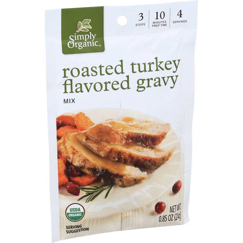 Simply Organic Roasted Turkey Gravy Seasoning Mix, 0.85 Ounce -- 12 Per Case