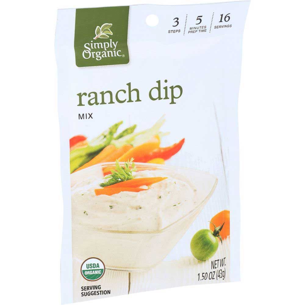 Simply Organic Ranch Dip Mix, 1.5 Ounce -- 12 Per Case