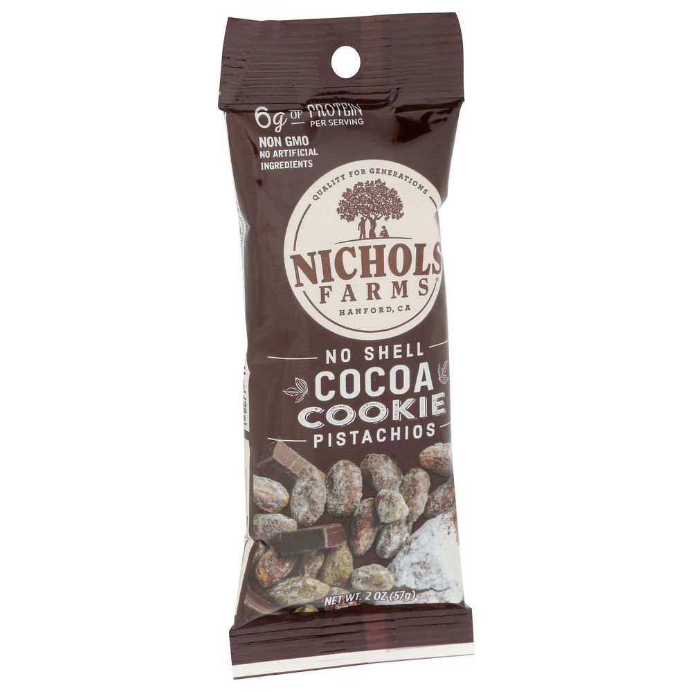 Nichols Farms Cocoa Cookie Pistachio, 2 Ounce -- 10 Per Case