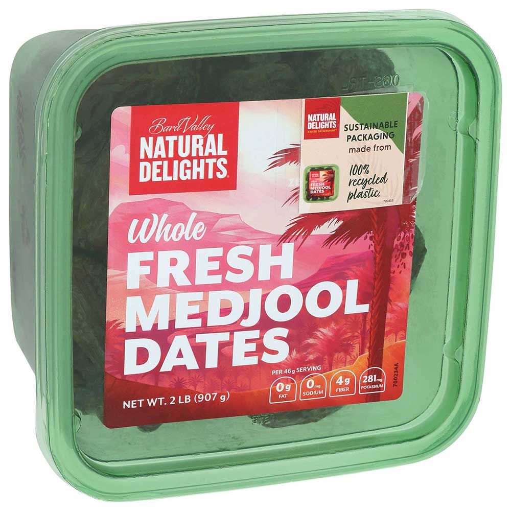 Bard Valley Natural Delights Whole Fresh Medjool Dates, 2 Pound -- 6 Per Case