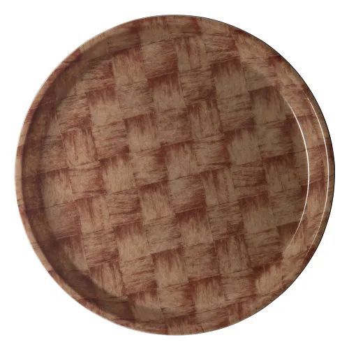 Cambro Camtrays Dark Basketweave Fiberglass Round Tray, 12 Inch -- 12 Per Case