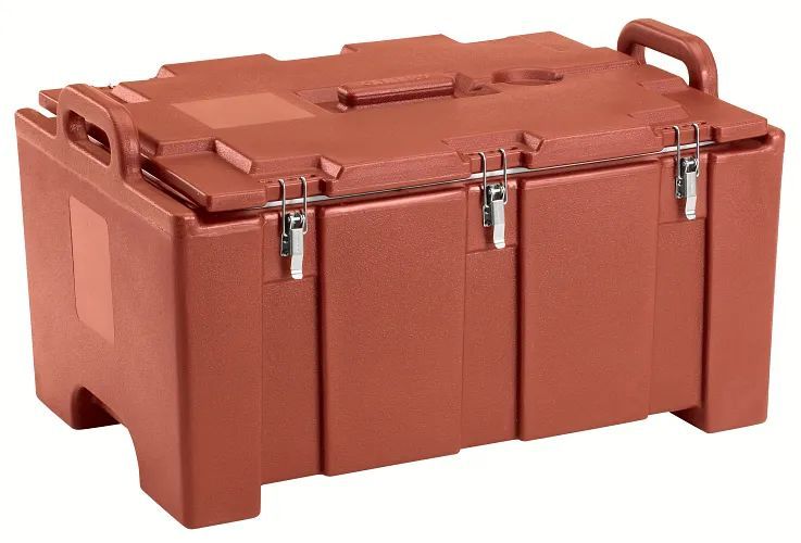 Cambro Camcarriers 100 Series Brick Red Insulated Top Loading Food Pan Carrier, 26 3/4 X 15 X 18 Inch