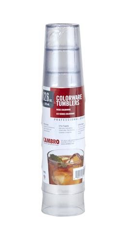 Cambro Colorware Clear San Plastic 20 Ounce Tumbler, 6 Count -- 6 Per Case