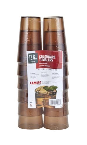 Cambro Colorware Amber San Plastic 20 Ounce Tumbler, 12 Count -- 6 Per Case