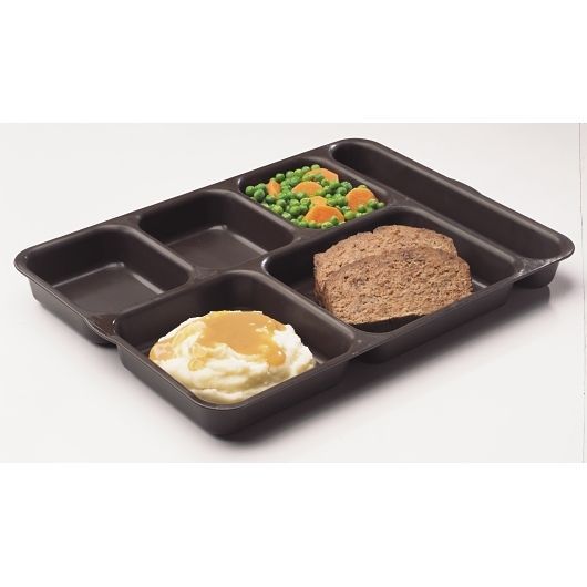 Cambro Separator Brown Co-polymer 6 Compartment Serving Tray, 9 15?16 X 13 15?16 X 1 7?16 Inch -- 24 Per Case