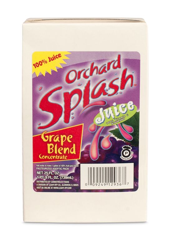 Orchard Splash 100 Percent Grape Juice Blend, 25 Ounce -- 12 Per Case