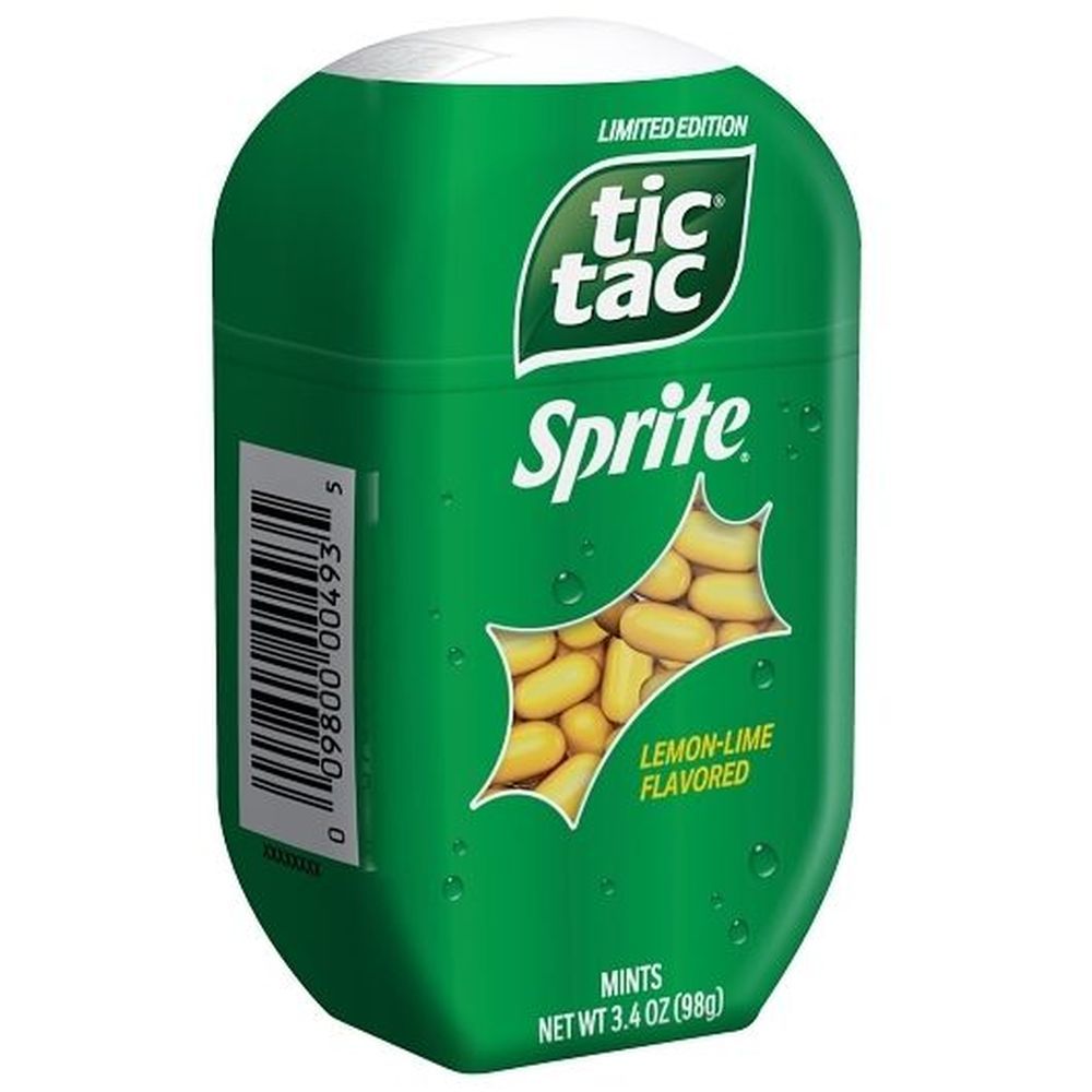 Tic Tac Sprite Artificially Flavored Lemon Lime Mints, Fridge Pack, 3.4 Ounce -- 48 Per Case