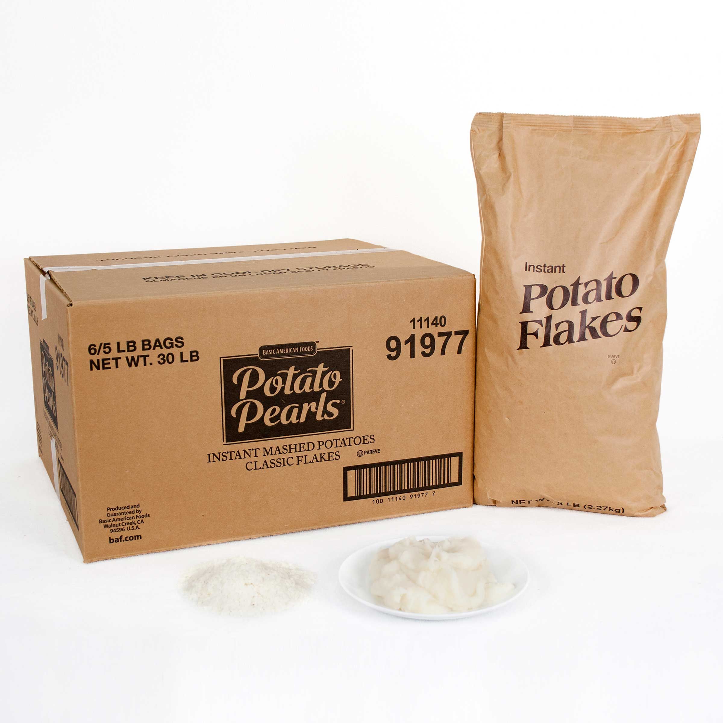 Basic American Foods Potato Flakes Instant, 5 Pound -- 6 Per Case