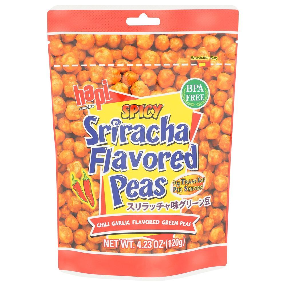 Hapi Spicy Sriracha Flavored Green Peas, 4.23 Ounce -- 12 Per Case