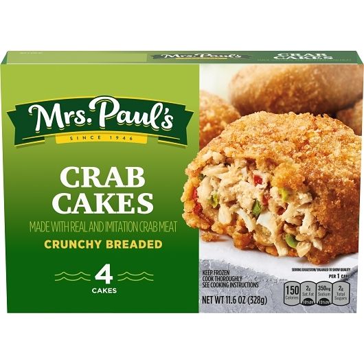 Mrs. Pauls Crunchy Breaded Crab Cakes, 11.6 Ounce -- 8 Per Case