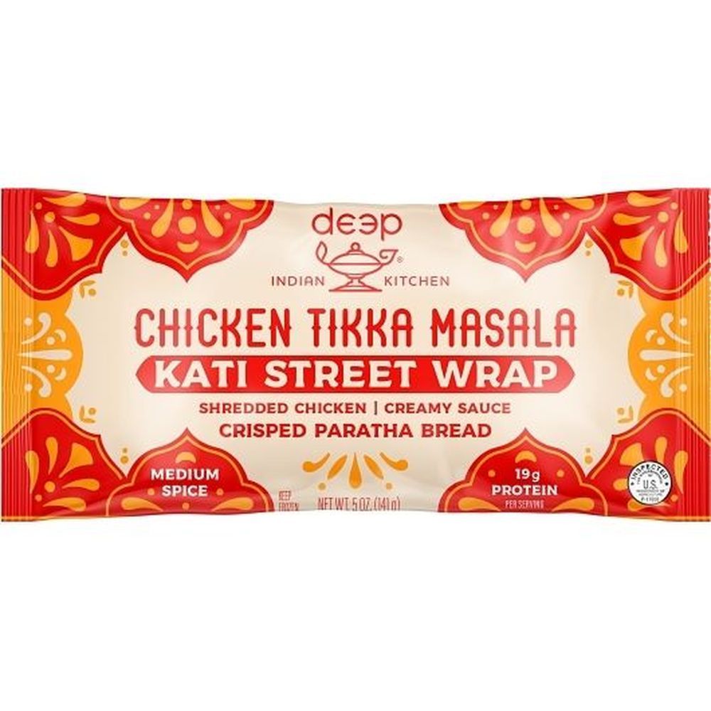 Deep Indian Kitchen Chicken Tikka Masala Kati Street Wrap, 5 Ounce -- 9 Per Case