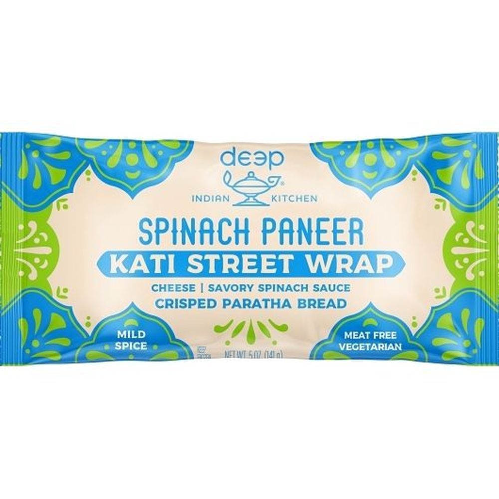 Deep Indian Kitchen Spinach Paneer Kati Street Wrap, 5 Ounce -- 9 Per Case