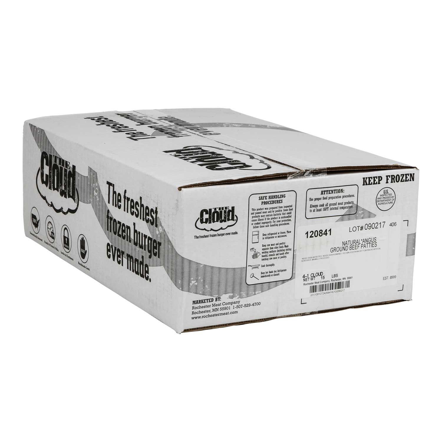 Cloud 80/20 4-1 Angus Beef Patty, 4 Ounce -- 60 Per Case