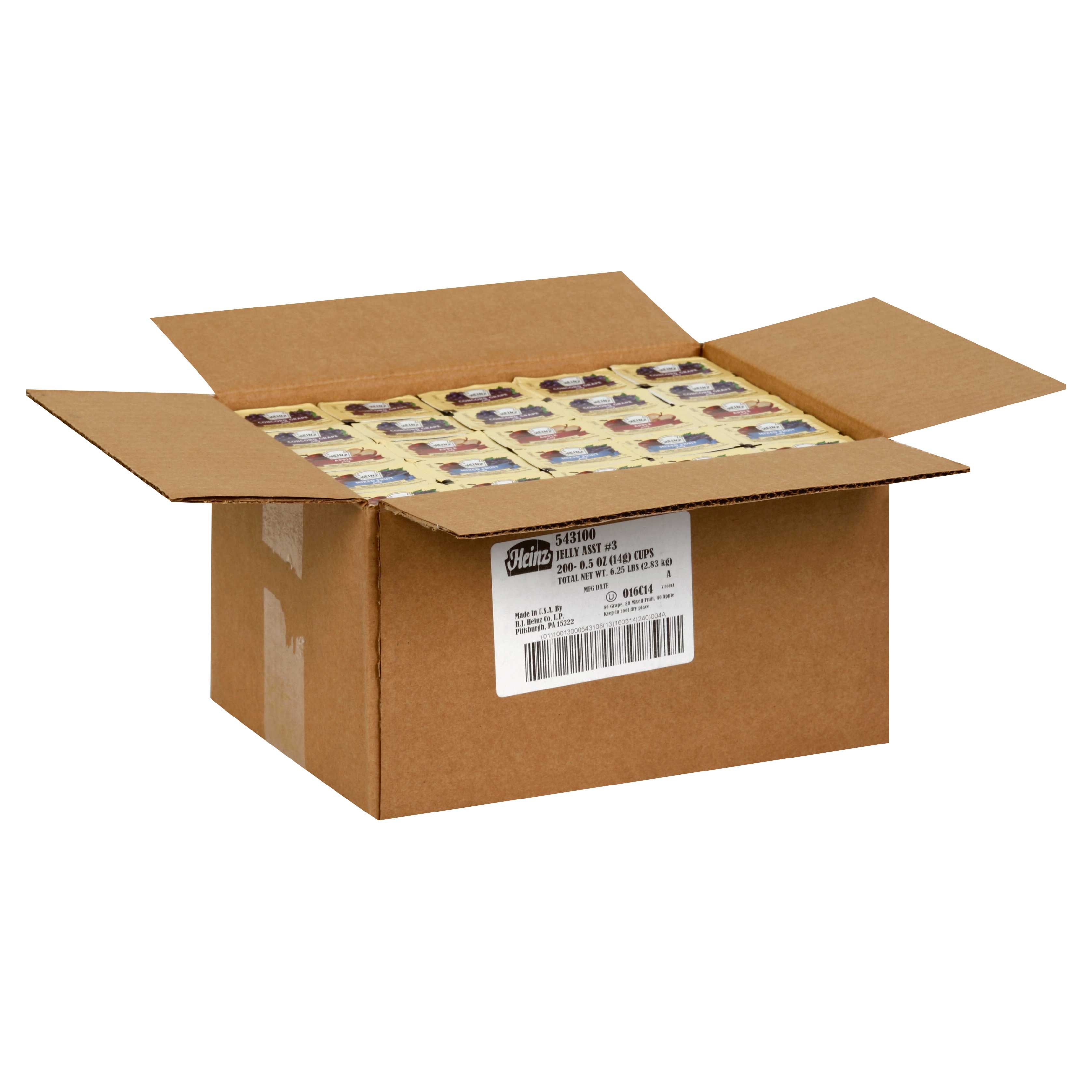 Heinz Single Serve Assorted Jelly, 0.5 Ounce -- 200 Per Case