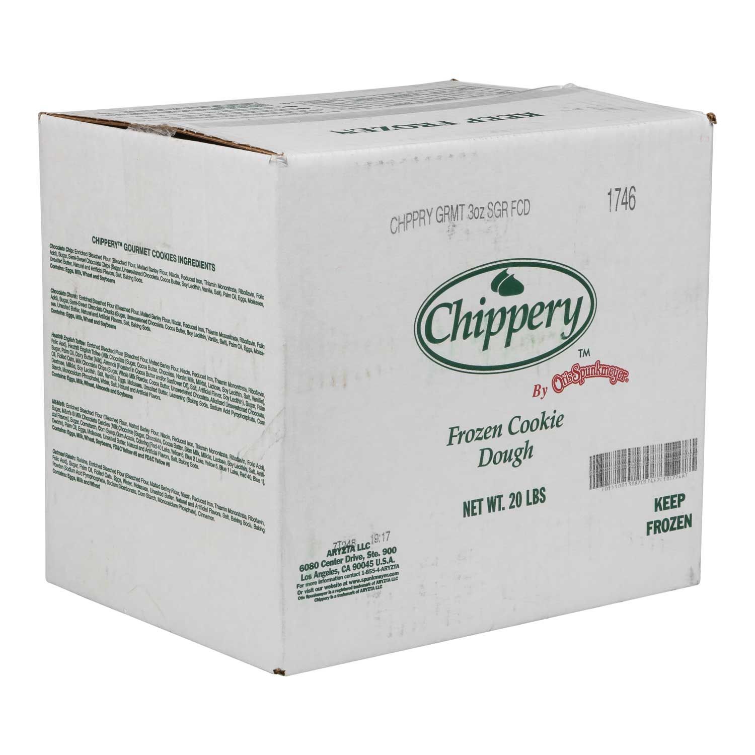 Chippery Gourmet Bagged Sugar Cookie Dough, 3 Ounce -- 107 Per Case