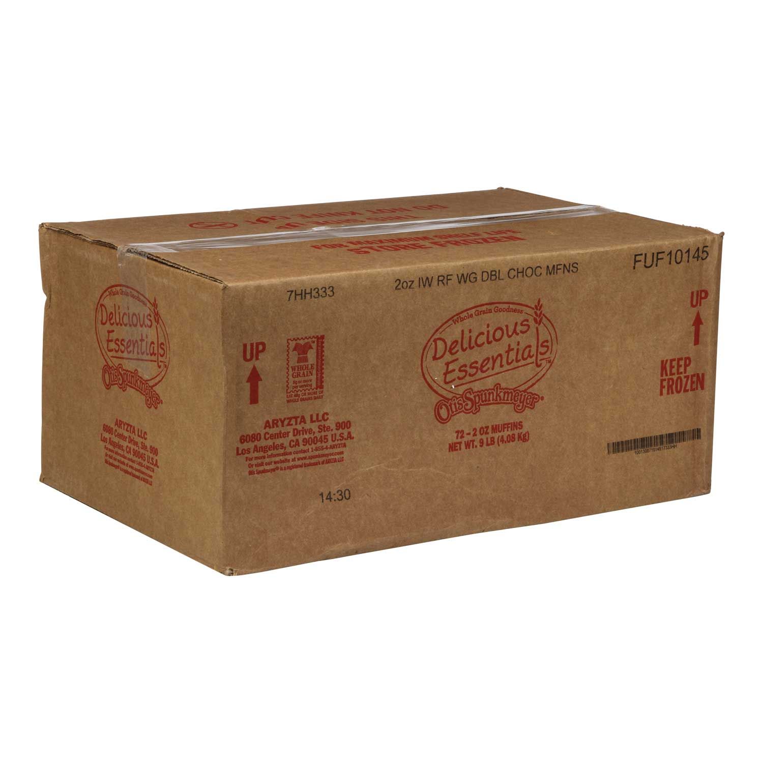 Otis Spunkmeyer Individually Wrapped Double Chocolate Chip Muffin, 2 Ounce -- 72 Per Case