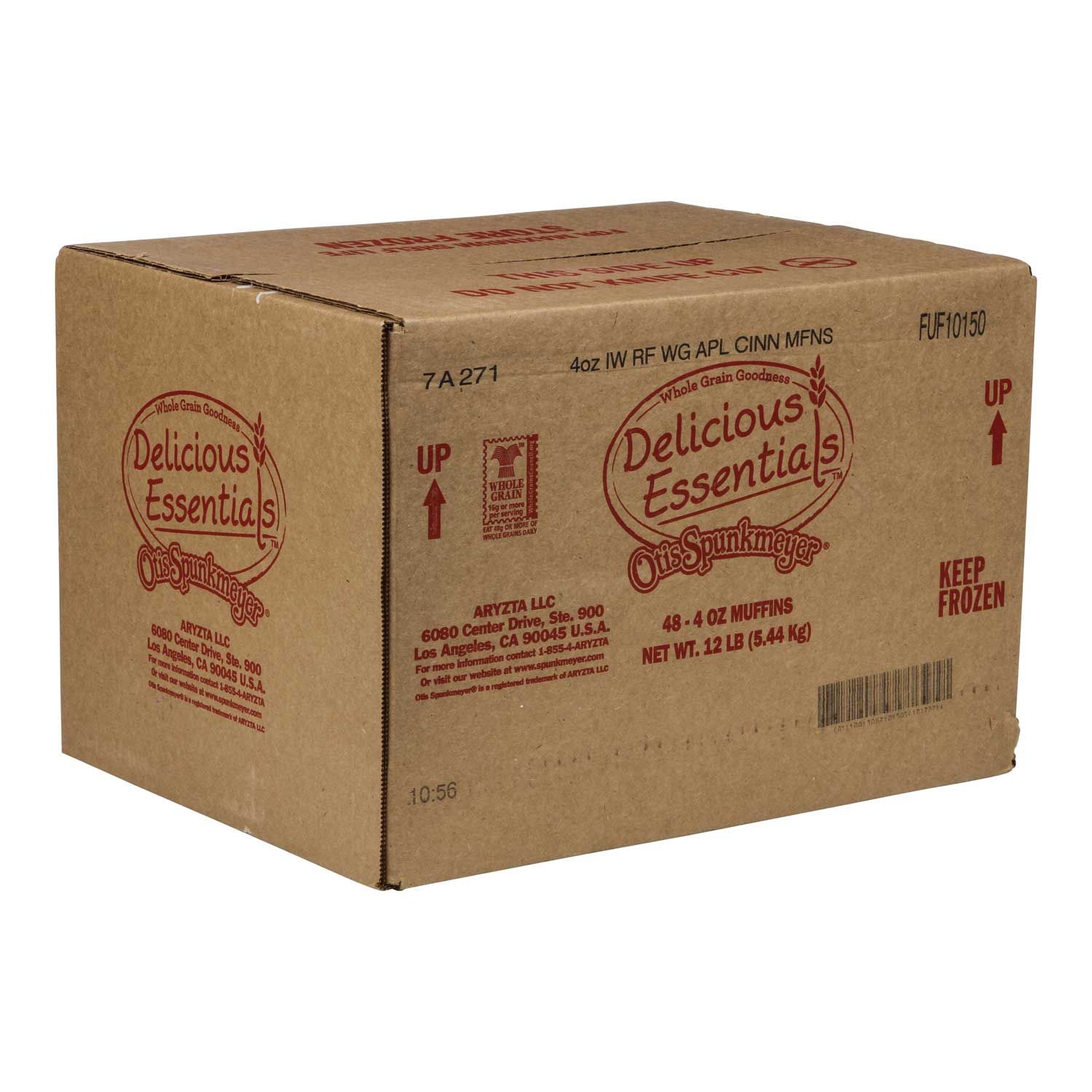 Otis Spunkmeyer Apple Cinnamon With Whole Grain Muffin, 4 Ounce -- 48 Per Case