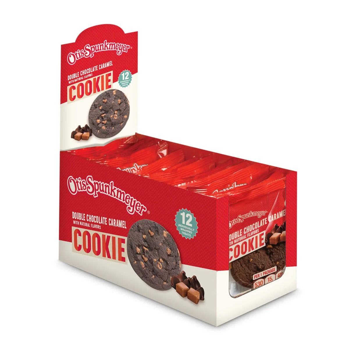 Otis Spunkmeyer Double Chocolate Caramel Cookie, 4 Ounce -- 24 Per Case