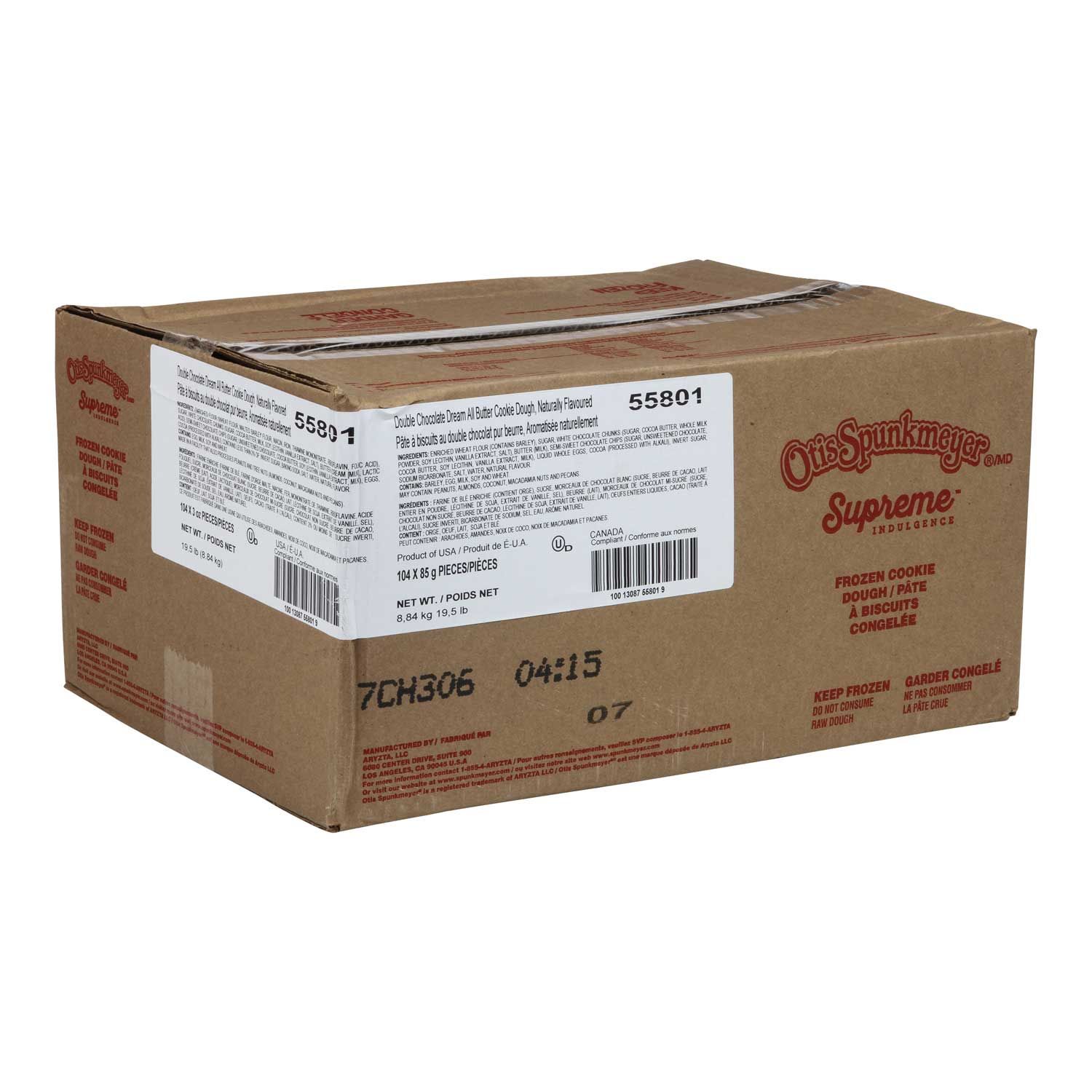 Otis Spunkmeyer Supreme Indulgence Double Chunky Chocolate Dream Cookies, 3 Ounce -- 104 Per Case
