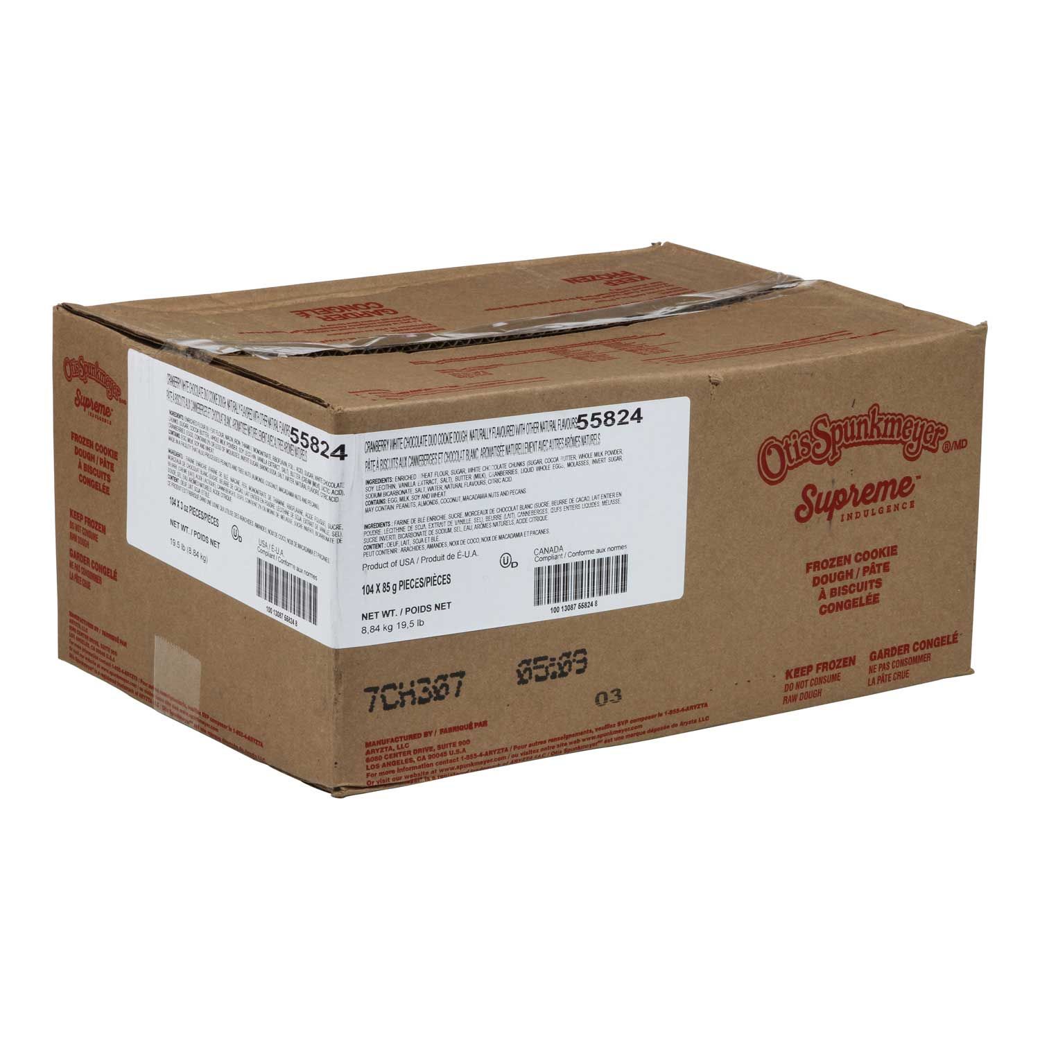 Otis Spunkmeyer Supreme Indulgence Cranberry White Chocolate Duo Cookies, 3 Ounce -- 104 Per Case
