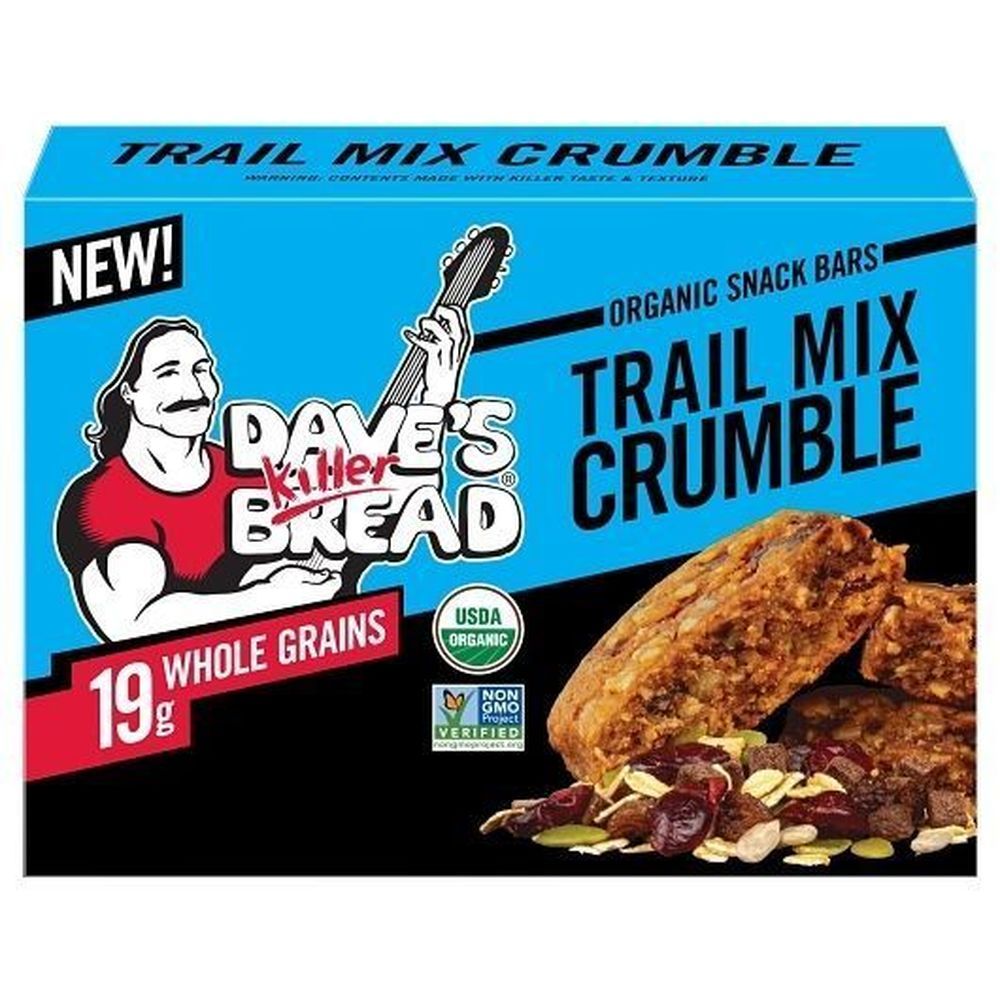 Daves Killer Bread Organic Trail Mix Crumble Bar, 1.75 Ounce -- 48 Per Case
