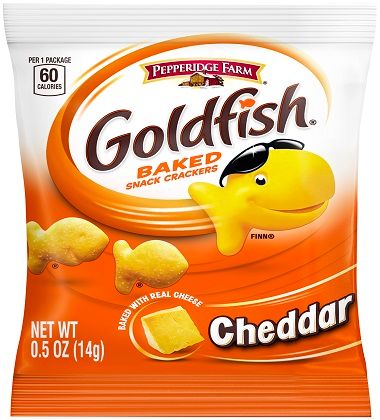 Pepperidge Farms Cheddar Goldfish, 0.5 Ounce -- 100 Per Case