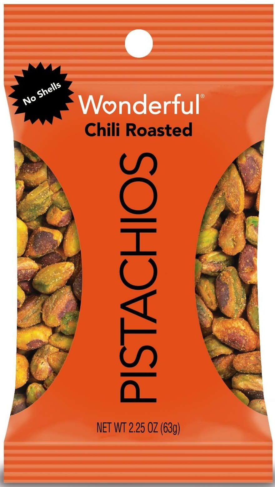 Wonderful No Shell Chili Roasted Pistachios, 2.25 Ounce -- 24 Per Case