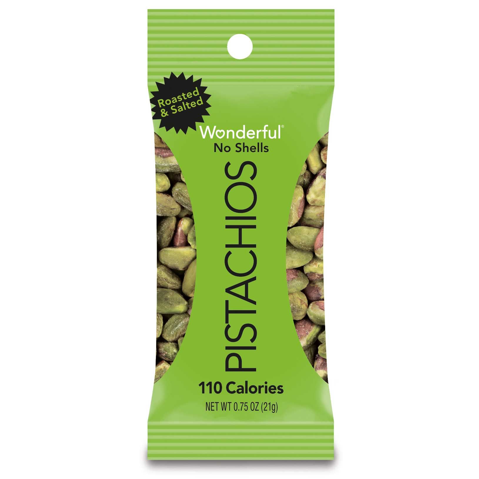 Wonderful Roasted And Salted Pistachio Without Shell, 0.75 Ounce -- 96 Per Case