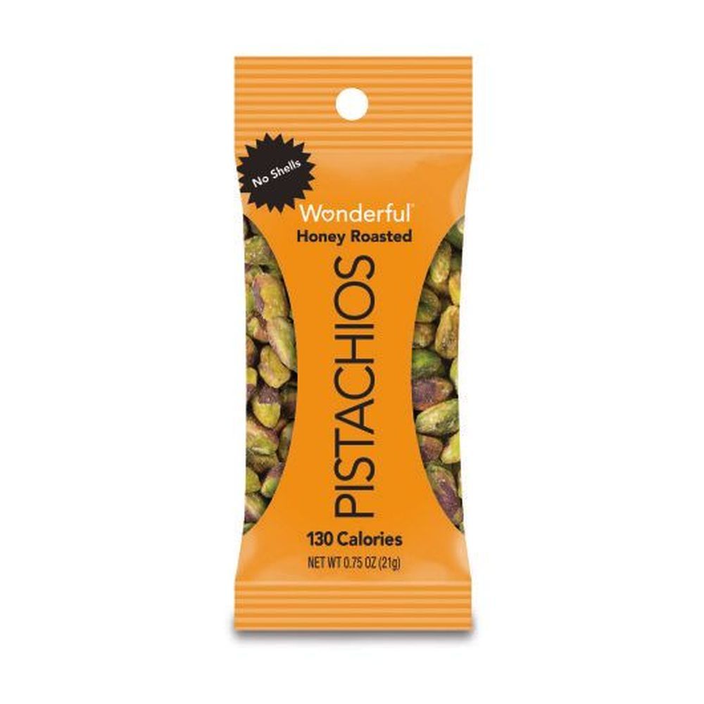 Wonderful No Shell Honey Roasted Pistachios, 0.75 Ounce -- 96 Per Case
