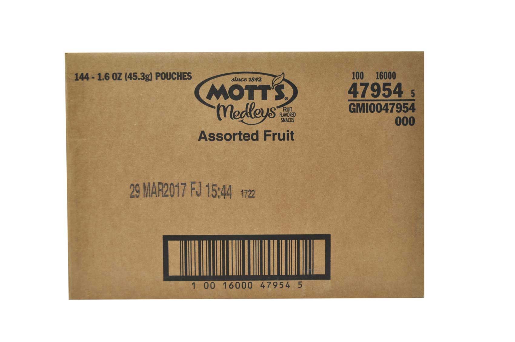 Mott's Assorted Fruit Snacks, 1.6 Ounce -- 144 Per Case