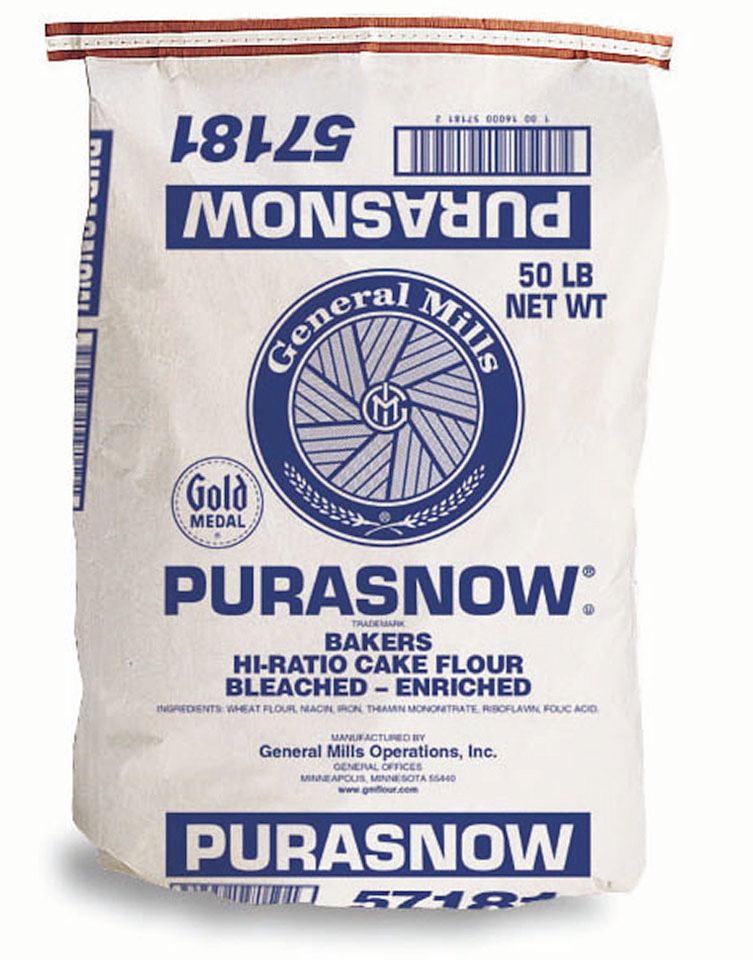 Gold Medal Purasnow Bleached Enriched Wheat Flour, 50 Pound