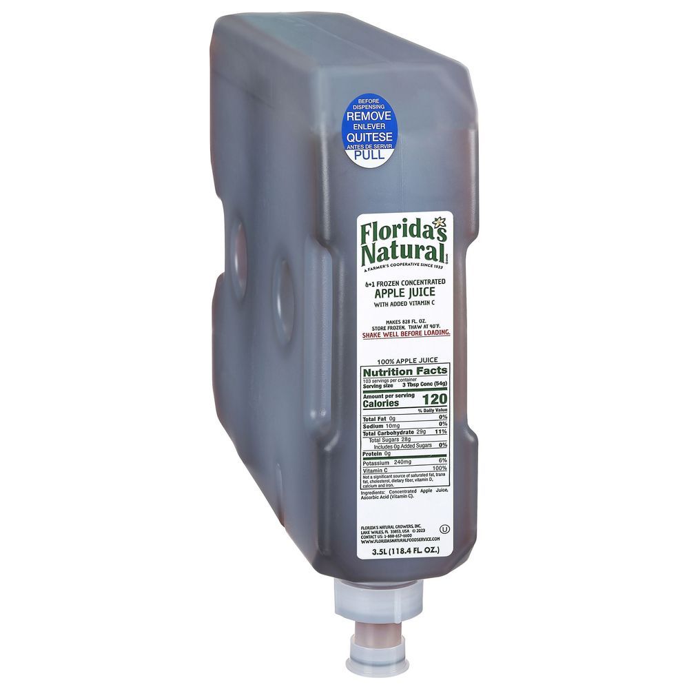 Florida's Natural 6 Plus 1 Freeze Apple Juice, 3.5 Liter -- 3 Per Case